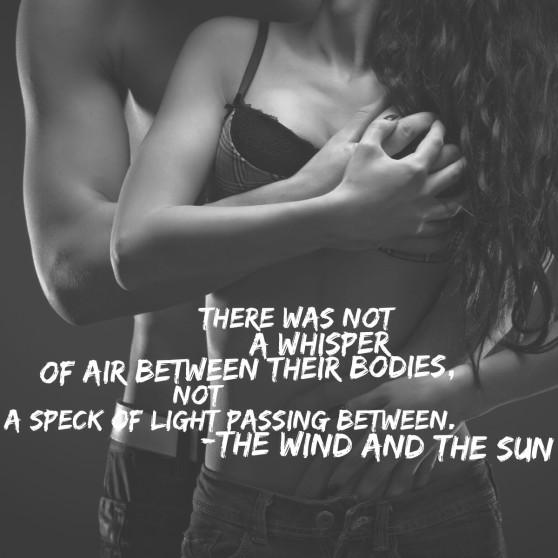 "There was not a whisper of air between their bodies, not a speck of light passing between. "